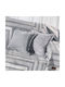 Guy Laroche Decorative Pillow Case Draw From 100% Cotton Silver 50x50cm