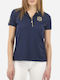 La Martina Women's Polo Blouse Short Sleeve NavyBlue