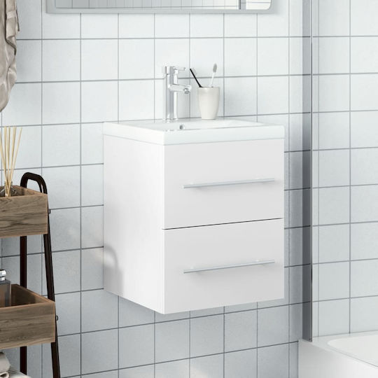 vidaXL Πάγκος με Νιπτήρα Μ41xΒ38.5xΥ48cm Λευκό