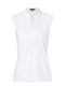 MORE & MORE Women's Blouse Sleeveless with V Neckline White