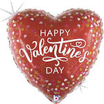 Balloon Valentine's Day Heart 'happy 46cm