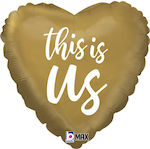 Balloon Valentine's Day Heart Gold 45cm