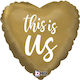 Balloon Valentine's Day Heart Gold 45cm