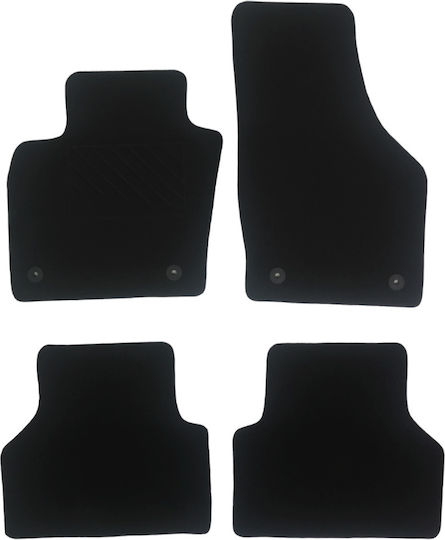 Autopataki Set of Front and Rear Mats 4pcs for Audi Q3 2011-2018 Black