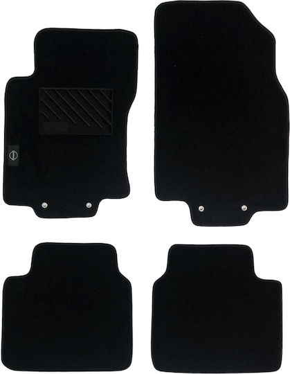 Autopataki Set of Front and Rear Mats 4pcs for Nissan X-Trail 2013-2021 Black