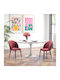 Dining Room Velvet Chair Red 2pcs