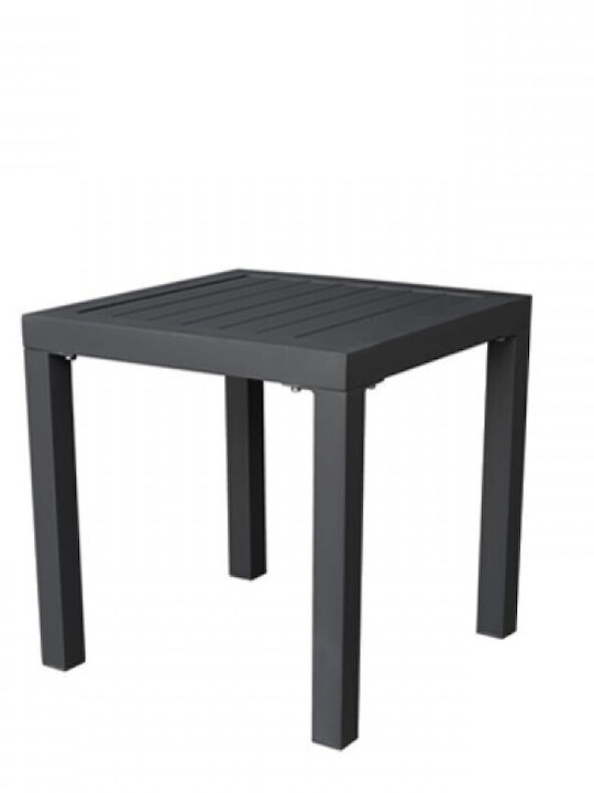 Auxiliary Outdoor Free Standing Aluminum Table Anthracite 45x45x45cm