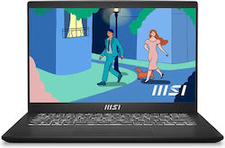 MSI Modern 14 C12MO 14" FHD (i3-1215U/16GB/512GB SSD/Fără OS) Classic Black (Tastatură US)
