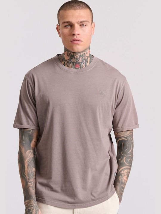 Funky Buddha Herren T-Shirt Kurzarm Braun