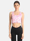 Paco & Co Women's Crop Top Cotton with Straps Pink