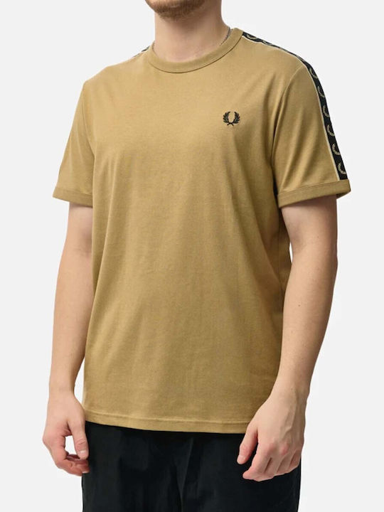 Fred Perry T-shirt Bărbătesc cu Mânecă Scurtă Bej