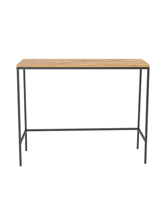 Wooden Console Table Pine-black L100xW30xH80cm