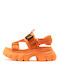 Replay Damen Flache Sandalen in Orange Farbe