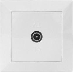 Adeleq TV Antenna Socket in White color 15-0150