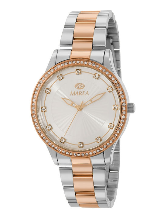 Marea Damen Uhr mit Rose Gold / Rose Gold / Sil...