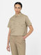 Dickies Kurzärmelig Damen Hemd Beige