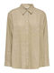 Only Women's Linen Long Sleeve Shirt Beige