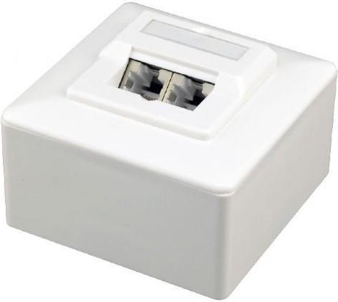 Cablexpert Διπλή Εξωτερική Πρίζα Δικτύου RJ45 Τύπου Cat5 GM-2S5E01