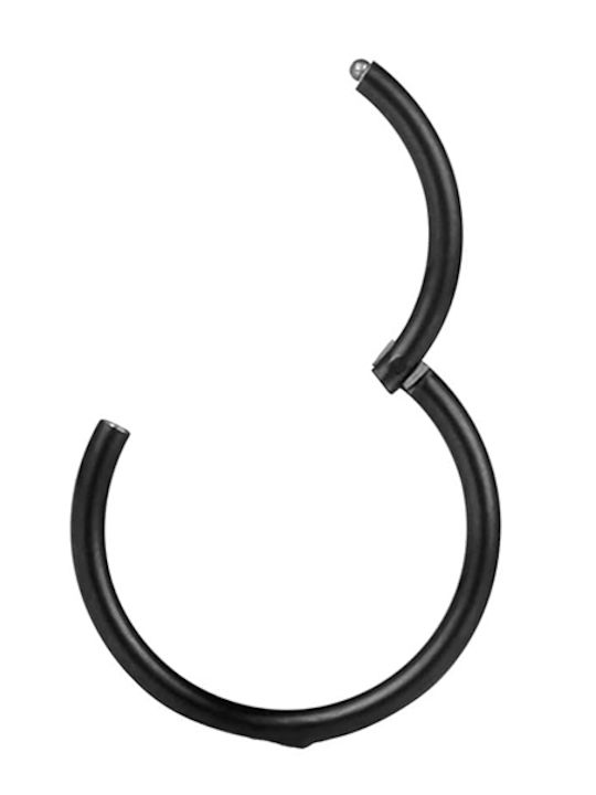 Septum Nose Piercing Earring Made of Black Steel