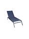 Liegestuhl Aluminium Blau 208x63x31cm.