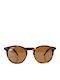 Red Raven Athene Unisex Sonnenbrillen mit Horn umrandetem Rahmen Amber