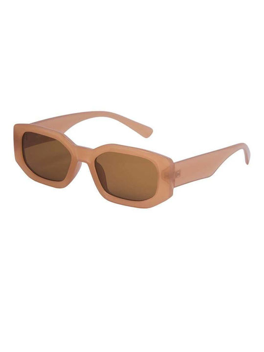Jack & Jones Women's Sunglasses with Brown Plastic Frame and Brown Lens 12251642
