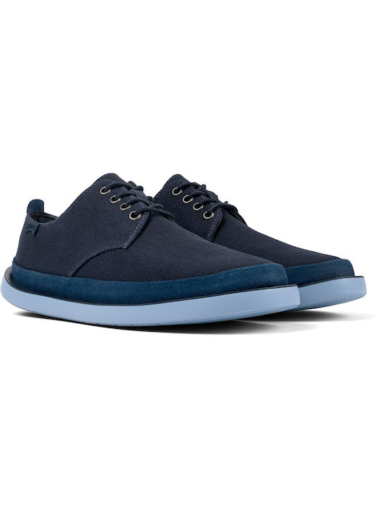 Camper Wagon Men's Leather Casual Shoes Blue