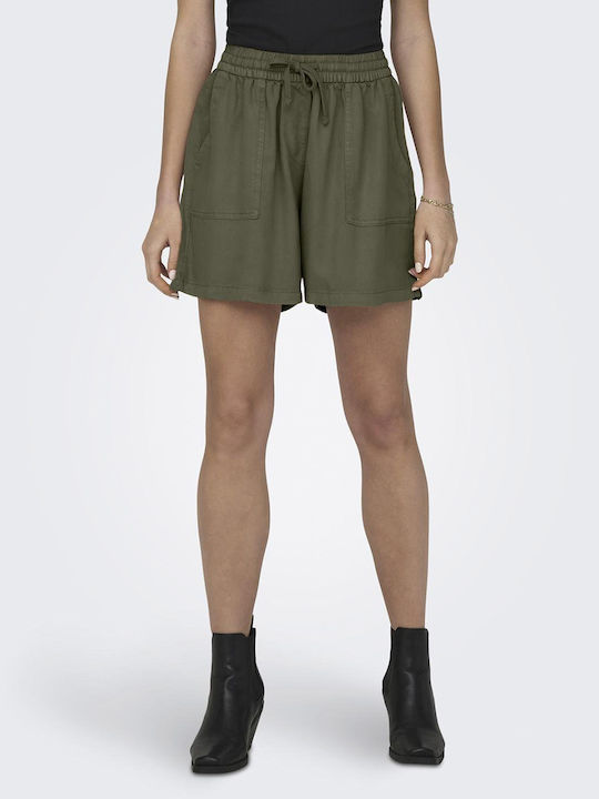Only Women's High-waisted Shorts Kalamata Olive