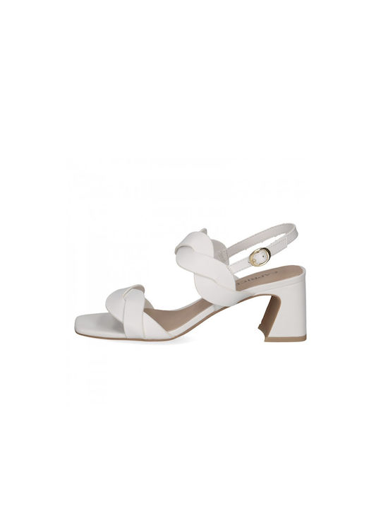 Caprice Leather Women's Sandals White