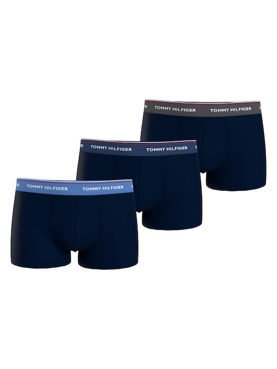 Tommy Hilfiger Premium Ανδρικά Μποξεράκια Μπλε 3Pack