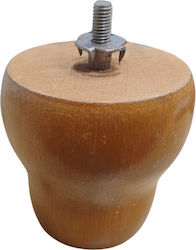 Jgs S.a A5 Möbelfuß aus Holz Braun Höhe 8,5cm