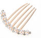 Decorative Comb with Pearls and Rhinestones 4 Designs-1