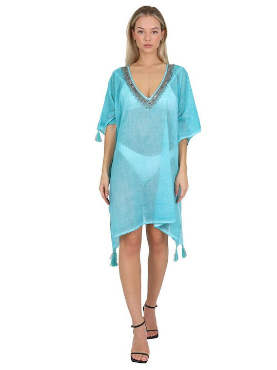 Aquablue Feminin Caftan de Plajă Sky Blue