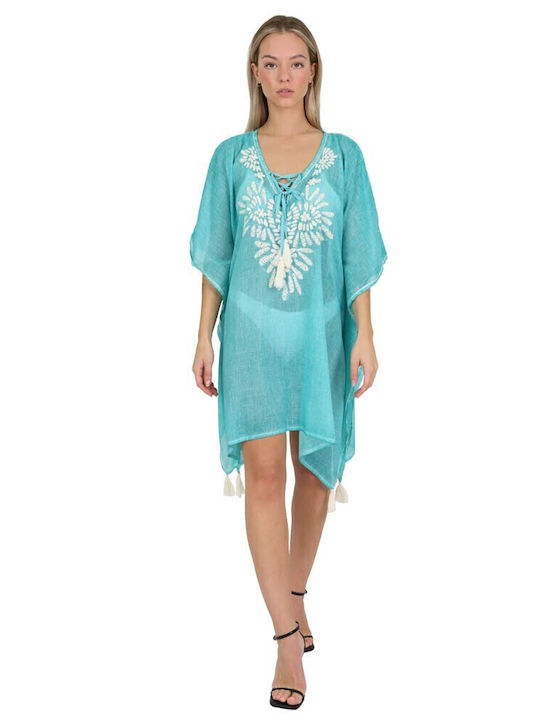 Aquablue Feminin Caftan de Plajă Sky Blue