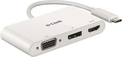 D-Link USB-C male σε DisplayPort / HDMI / VGA female
