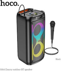 Hoco Karaoke-System mit einem Drahtlosen Mikrofon Outdoor in Schwarz Farbe