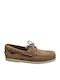 Portland Flesh Out Δερμάτινα Ανδρικά Boat Shoes σε Μπεζ Χρώμα