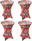 Quasar Elastic Table Cover with Pattern 75x82cm 4pcs