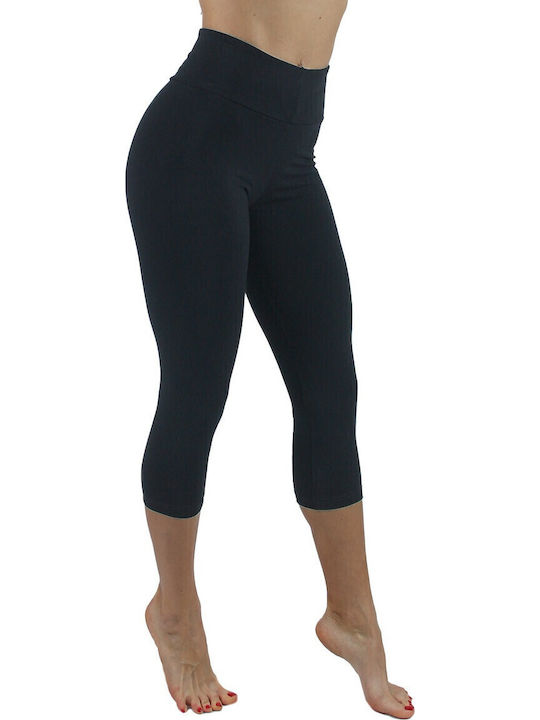 Women's Capri Training Legging High Waisted & Push Up Black