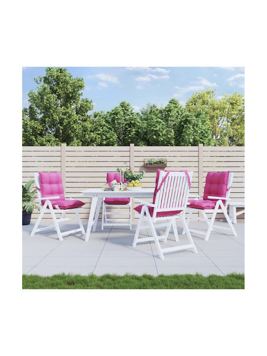 vidaXL Waterproof Garden Chair Cushion Pink 4pcs 50x100cm.