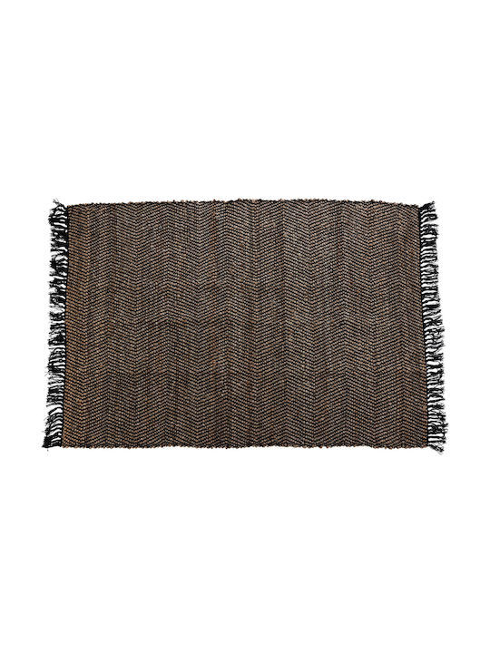 Zaros Covor Rectangular din iută cu franjuri Dark Shades
