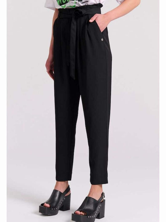 Funky Buddha Dama Tesatura Pantaloni cu Elastic...