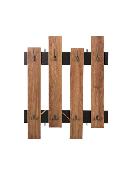 HomeMarkt Wooden Wall Hanger Wesson Black 64x4x79cm 1pc