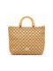 Verde Stroh Strandtasche Beige