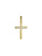 Damen Gold Kreuz 14K Beidseitig