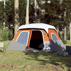 vidaXL Αντίσκηνο Camping Πορτοκαλί για 6 Άτομα 344x282x212εκ.