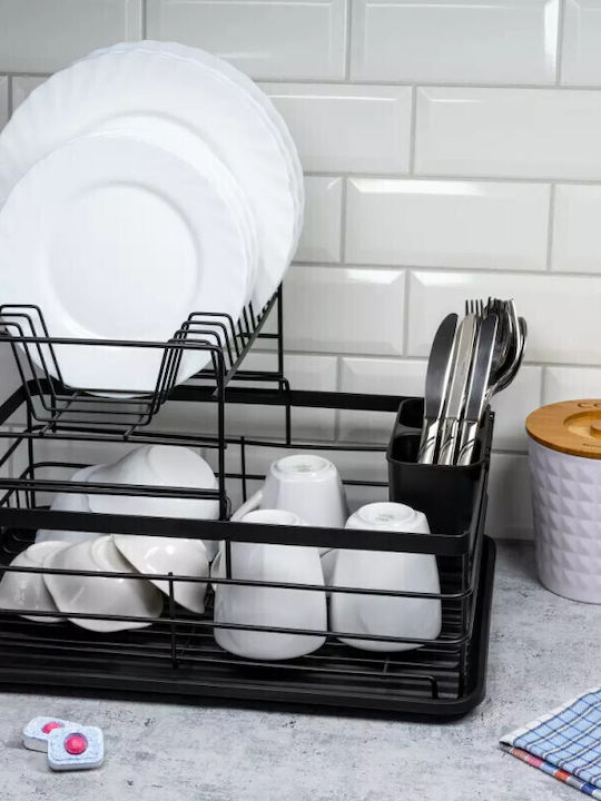 KING Hoff Metallic Black Sink Strainer 43x32x27cm