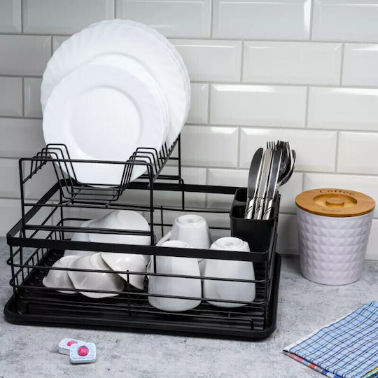 KING Hoff Metallic Black Sink Strainer 43x32x27cm