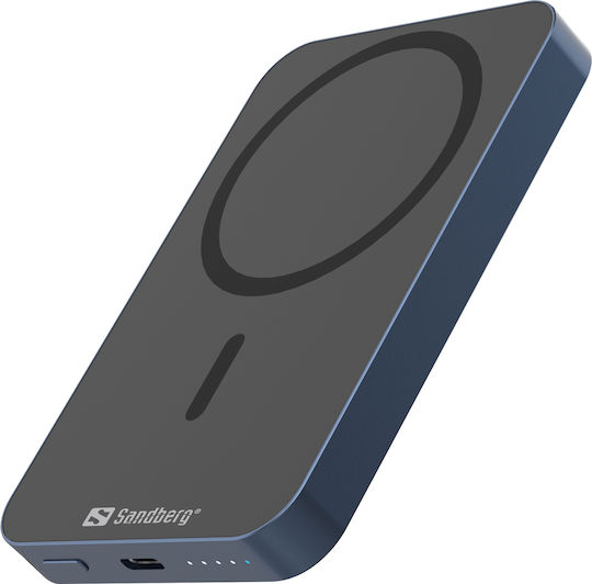 Sandberg Mag Wireless MagSafe Power Bank 5000mAh Μαύρο