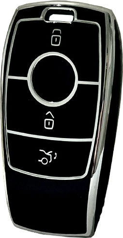 Car Key Cover Case made of for Mercedes Benz in Black Color